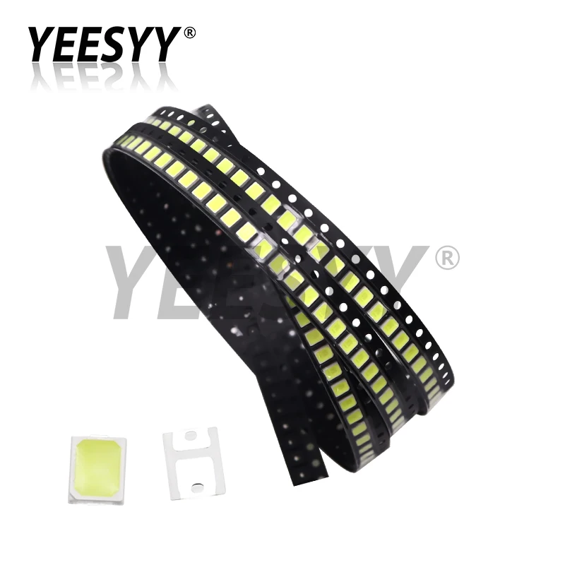 100pcs 0.2W 2835 LED Lamp Bead 20-25lm White 6500K / Warm White 3000K SMD Beads Chip Diode 3.0-3.6V