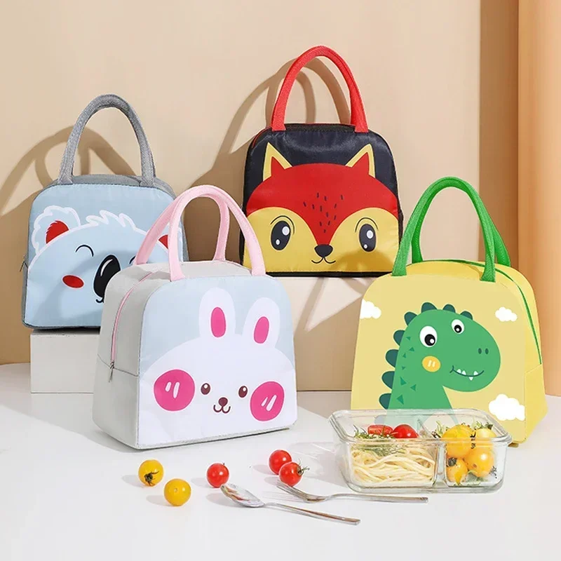 

1pc Cartoon Cute Lunch Bag for Children Aluminum Insulation Keep Temperature Lunch Box Hangbag Outdoor Picnic Food Storage Bags