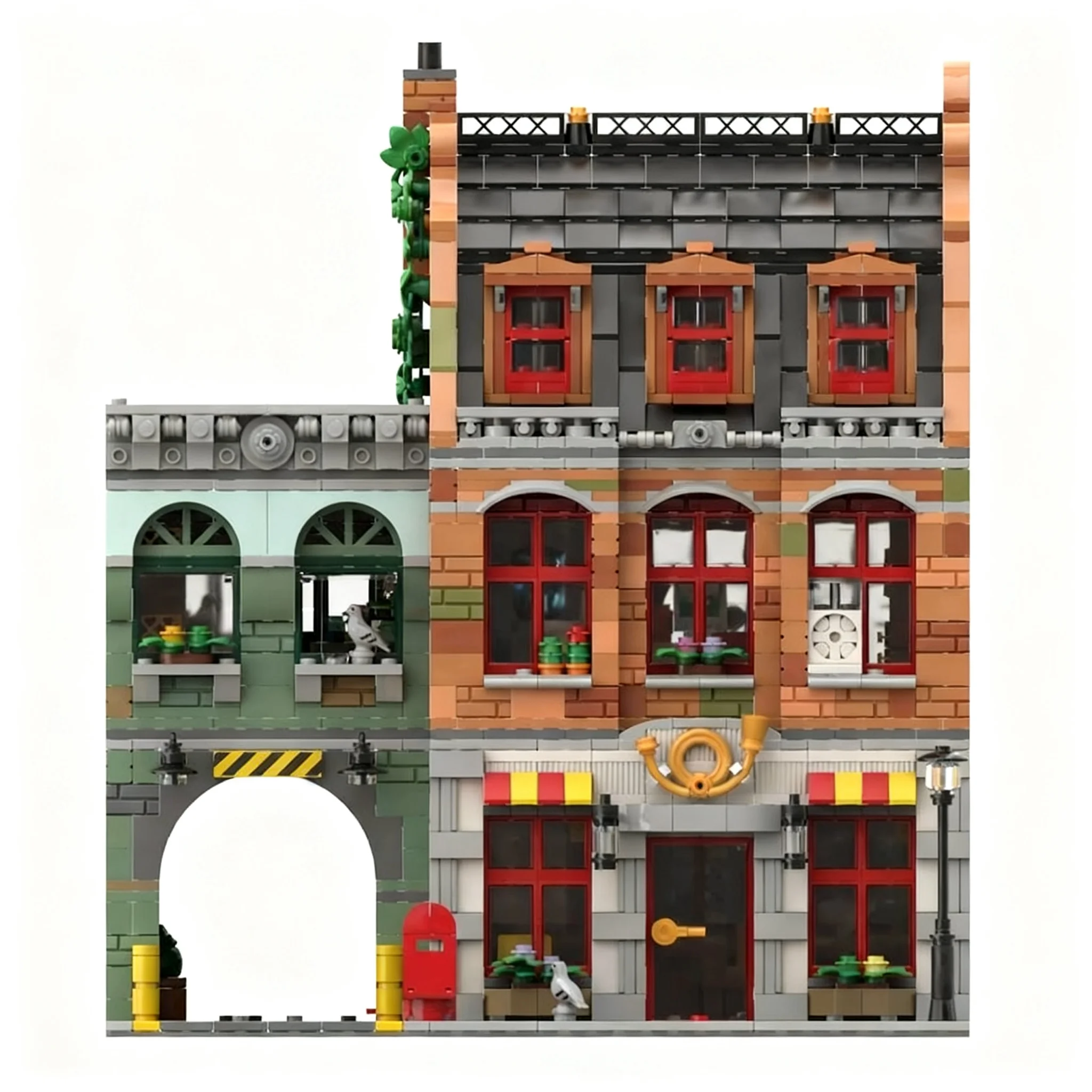3088pcs MOC Modular Streetscape Post Office Model Toys Building Blocks Construction Christmas Gift DIY Brick Education Idea