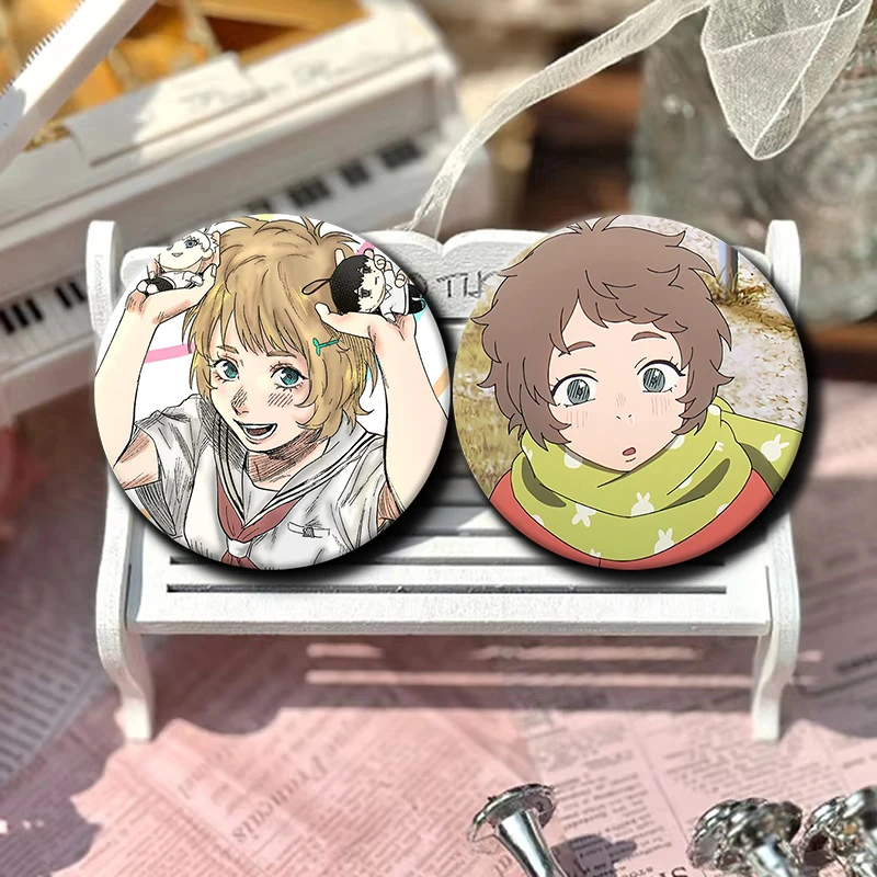 58mm Cartoon Character Asako Yamagishi Soft Button Pin Badge Anime Brooch Creative Badge for Backpack