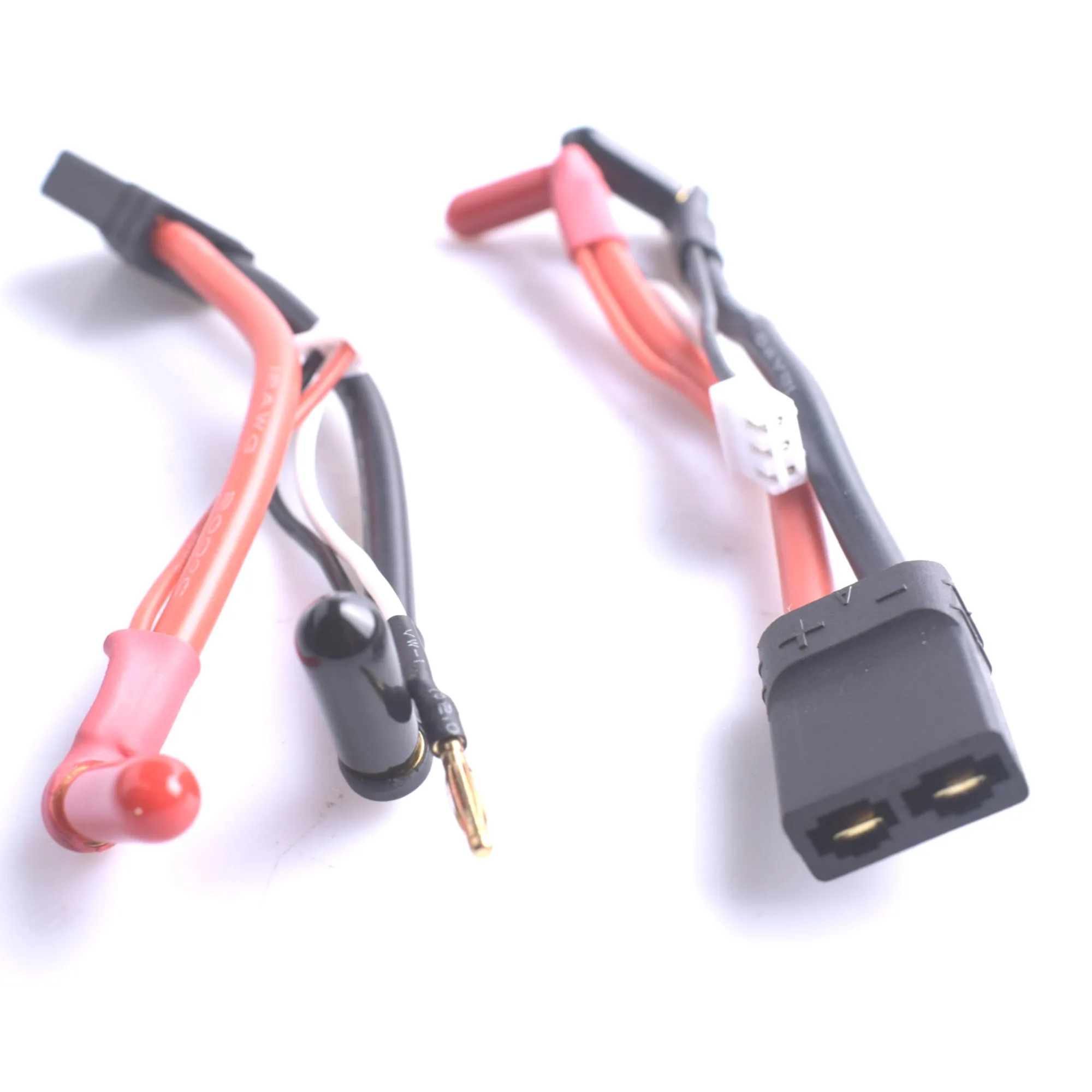 Hardcase Lipo Harness 2S JST XH Balance XT60 Tamiya Deans EC3 EC5HXT TrX Plug to 90 Degree 4.0/5.0mm Bullet Connector with Cover