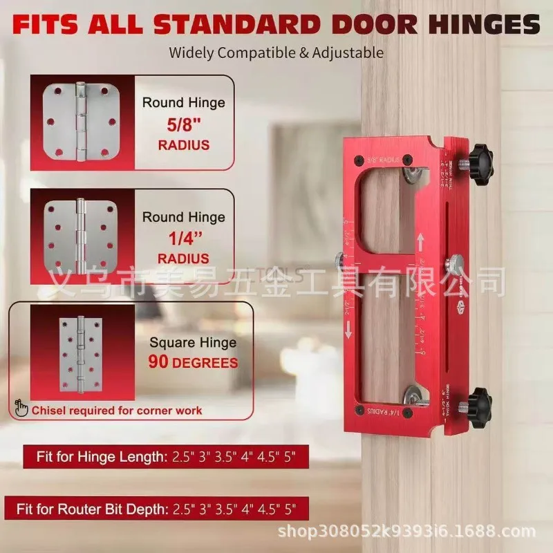 Aluminum Hinged Door Lock Hole Positioner, Door Hinge Mounting Kit