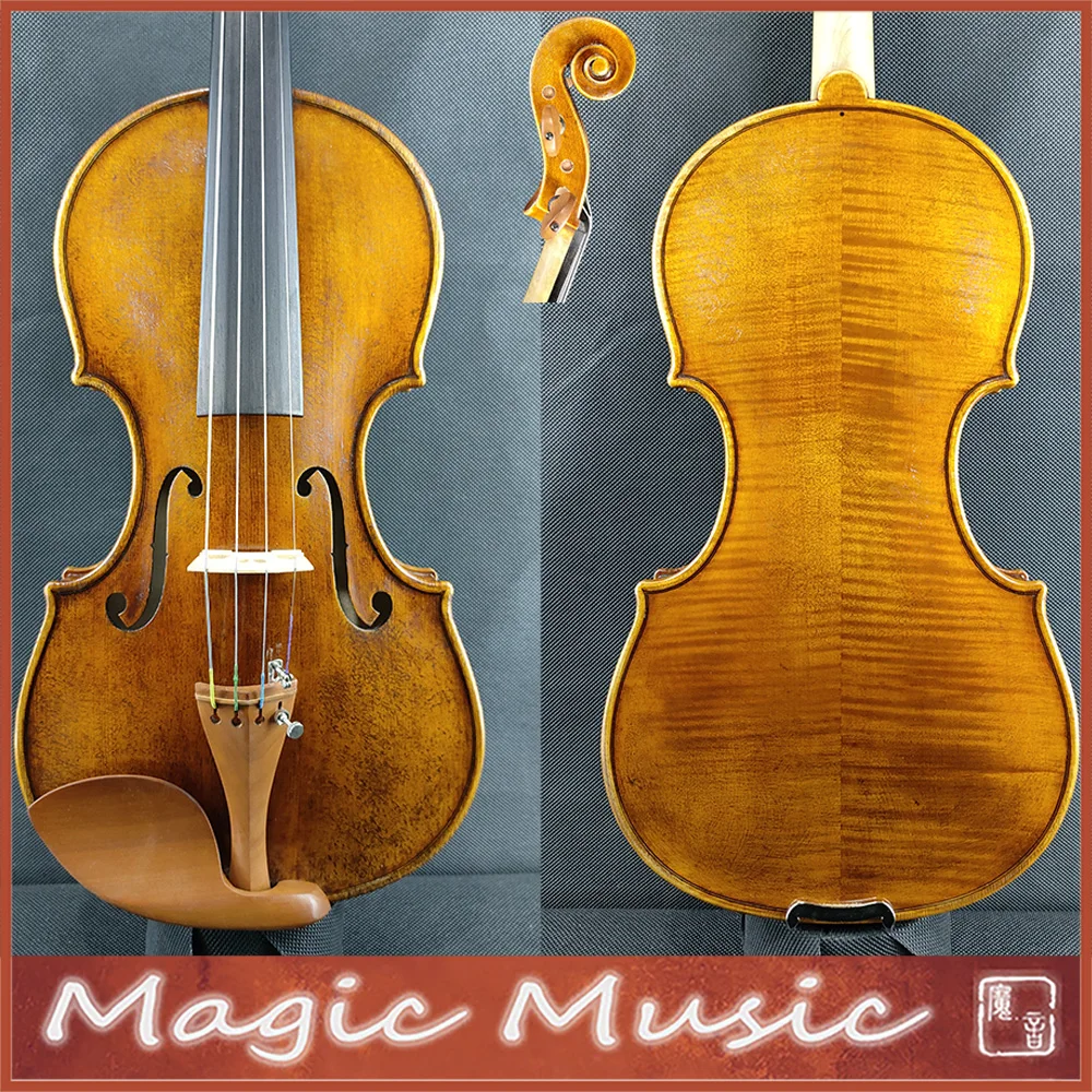 High Quality Copy of Rogerius Bon Nicolai Amati Master Violin 4/4 Size #3351, Russian Spruce, Wide Nut, Special Shape