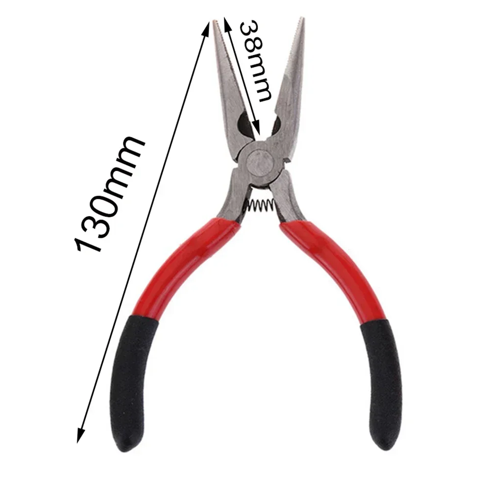 Needle Nosed Pliers 5-inch Diy Hand Prebuilt Coil Wire Long Nose Pliers Portable Durable Steel Electrician Hand Tools