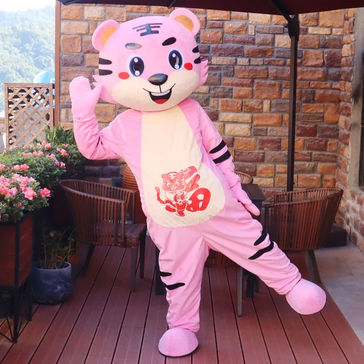 Natal ano novo chinês tigre mascote traje terno adulto tamanho deus da riqueza role play roupas divertidas para festas de festival vestuário