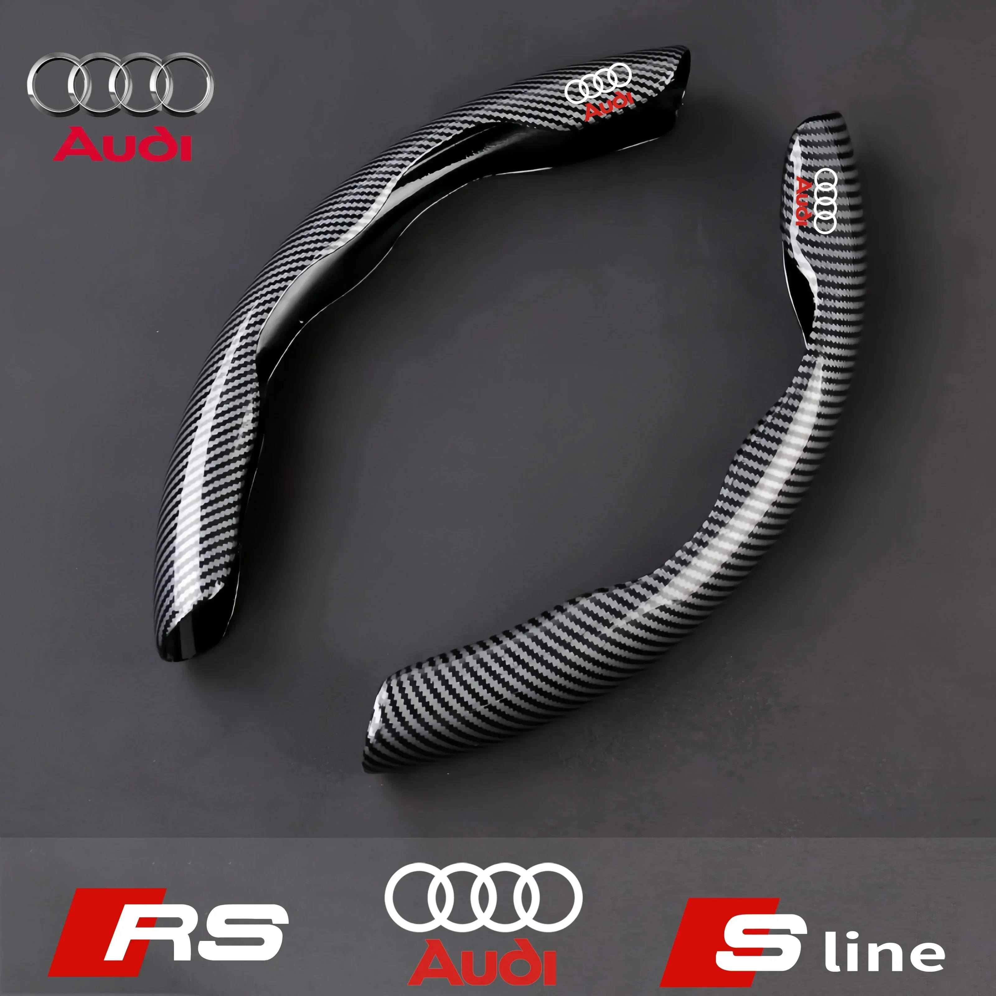 

Car AntiSlip Carbon Fiber Leather Steering Wheel Cover For Audi A3 A4 A5 A6 A7 A8 Q1 Q2 Q3 Q5 Q7 Q8 S3 S4 S5 S6 RS3 RS4 RS5 TT