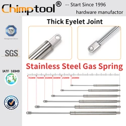 1 Pc 316 Stainless Steel Thick Eyelet Joint Gas Spring Universal Shock Absorber Hydraulic Lift Support Strut Bar Customizable