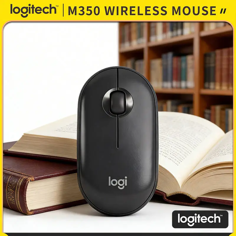 

Мышь Logitech M350 Pebble Travel — тонкий корпус, бесшумная работа, USB-накопитель, 18 месяцев автономной работы, подходит для iPad, ПК, Mac, планшетов