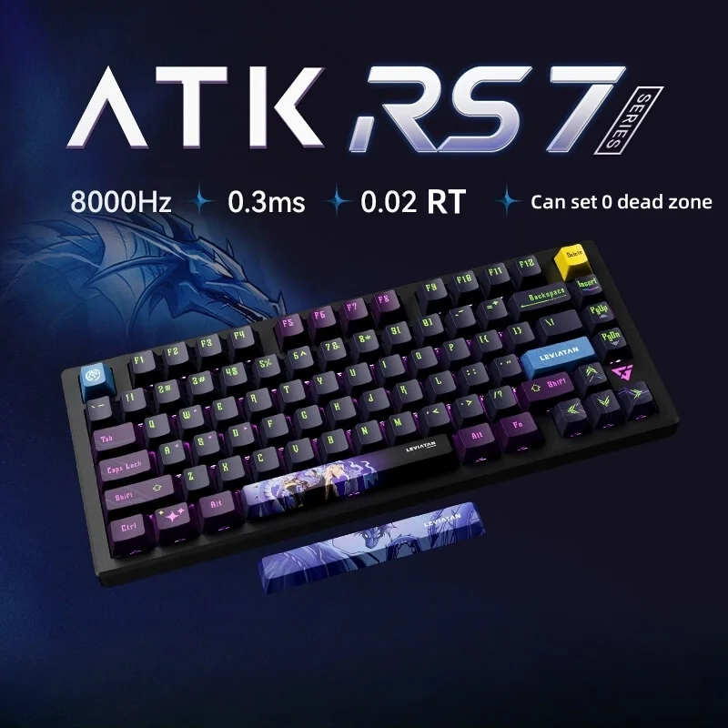 

ATK RS7 pro 75% Механическая клавиатура Киберспорт Магнитный переключатель Проводной одномодовый алюминиевый настраиваемый колпачок для клавиш для Valorant