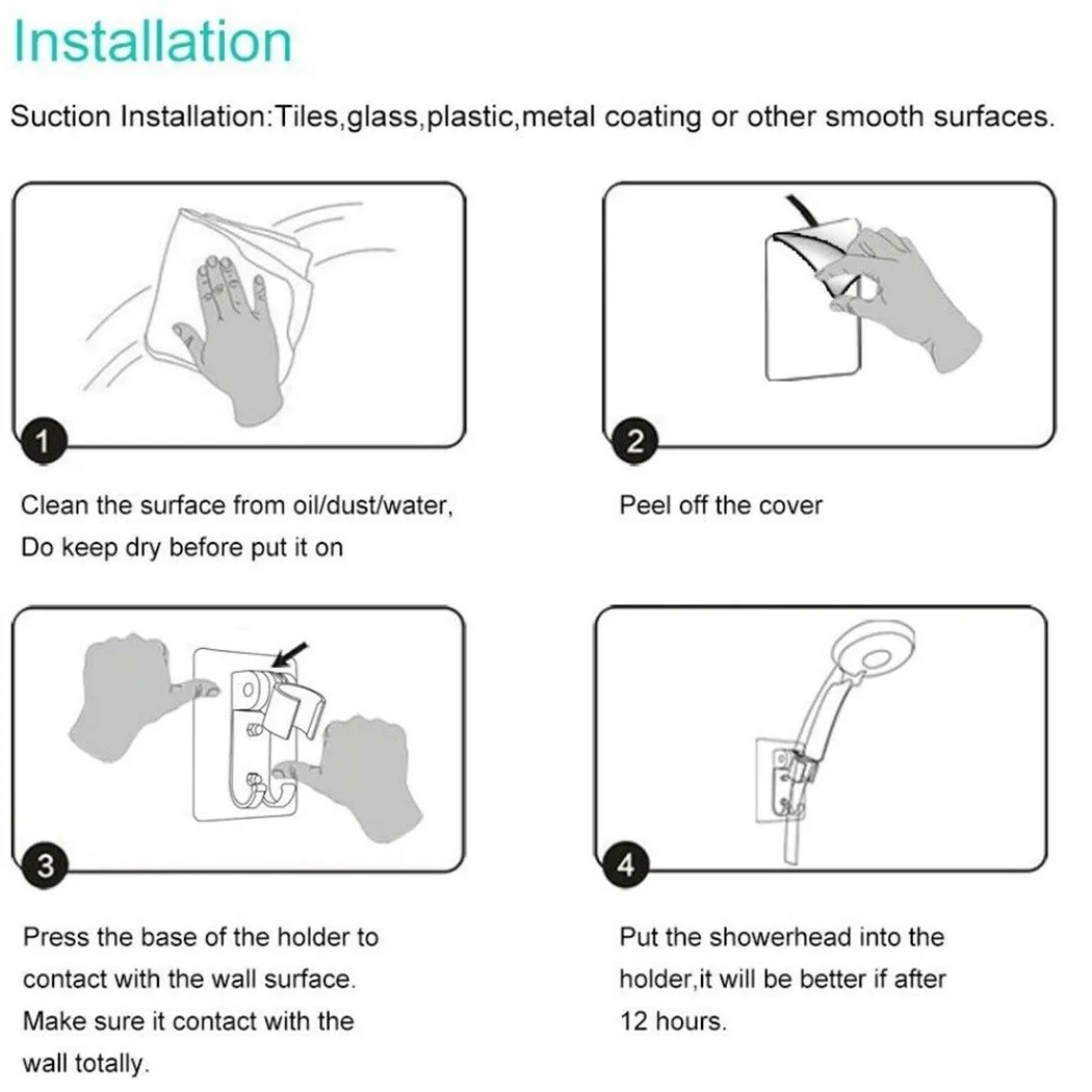 Practical Useful Shower Bracket Shower Wall Replacement Shower Head Accessories Adjustable Bracket Holder Mount