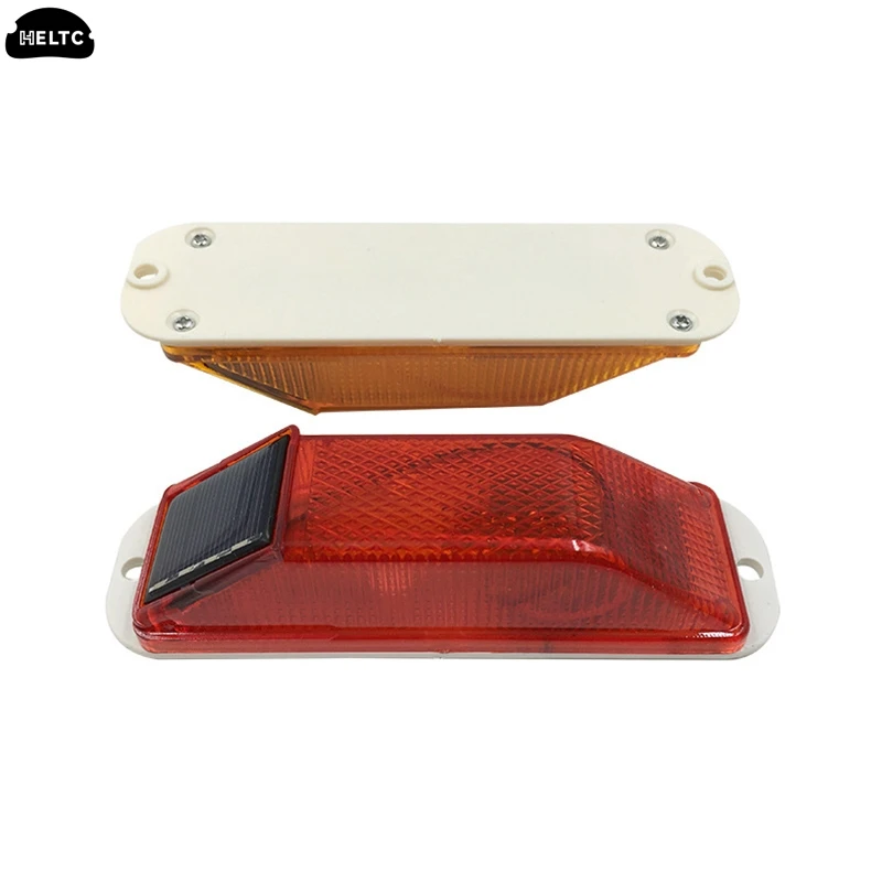 Rechargeable LED Solar Strobe Warning Lamp Solar Night Driving Traffic Safety Cautionled LED Light Chip Control Car Accessories