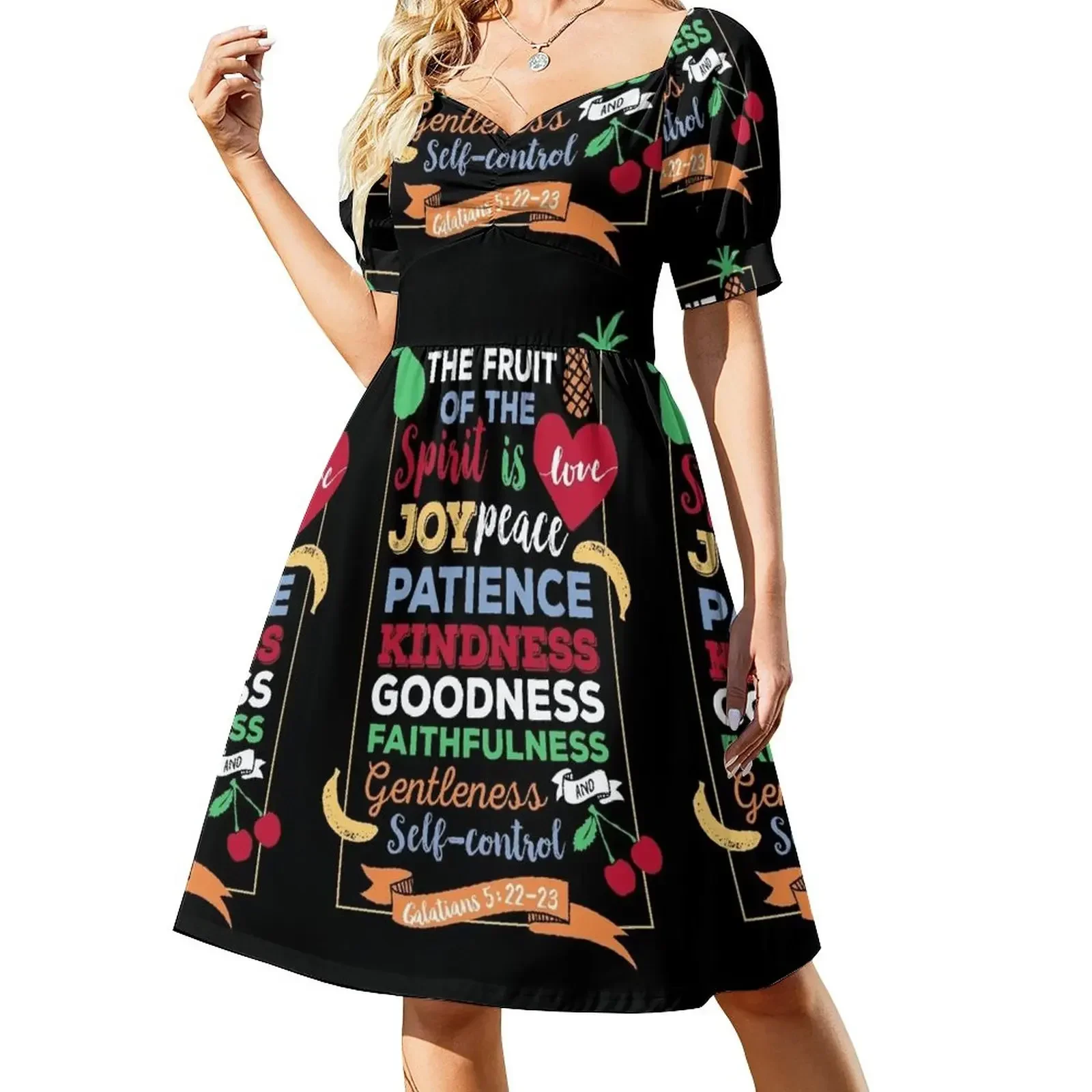 

Fruit of the spirit, Galatians 5:23, the fruit of the Spirit is love, joy, peace, forbearance, kindness, goodne Sleeveless Dress