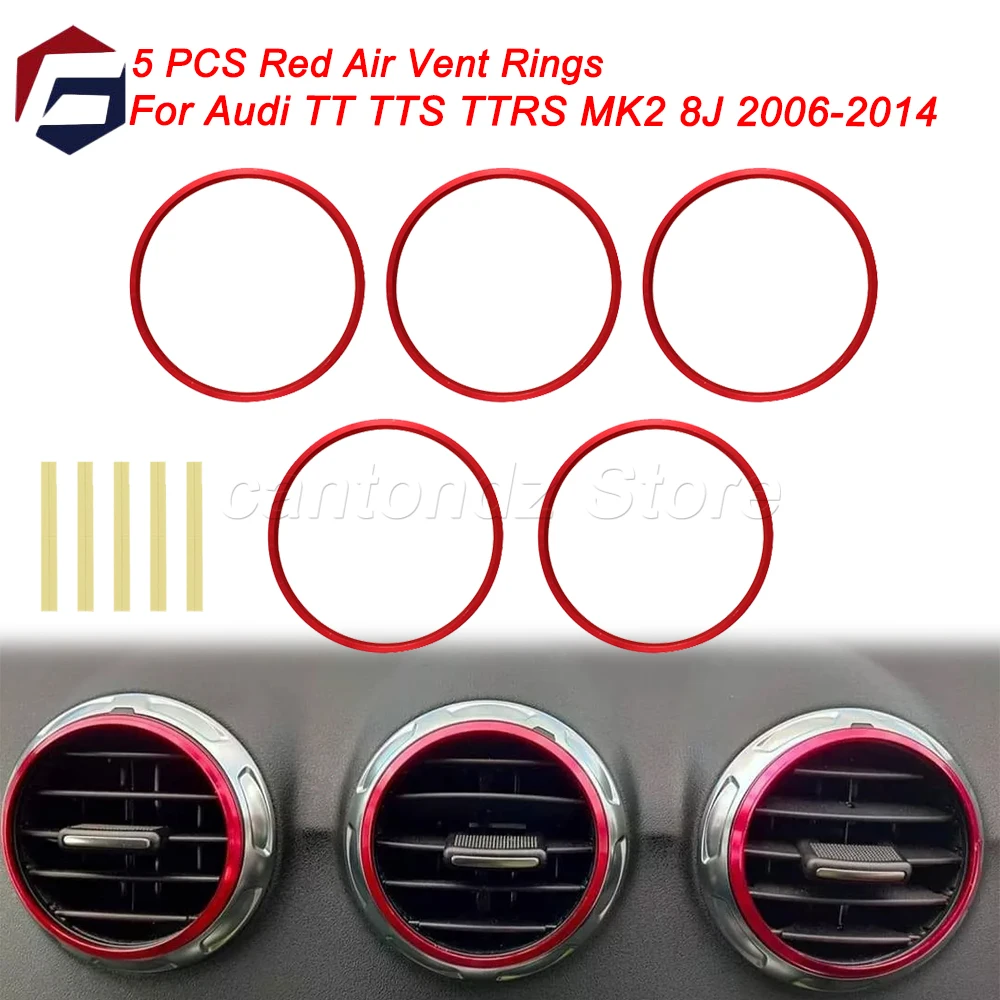 5 Pcs Red Air Vent … - image