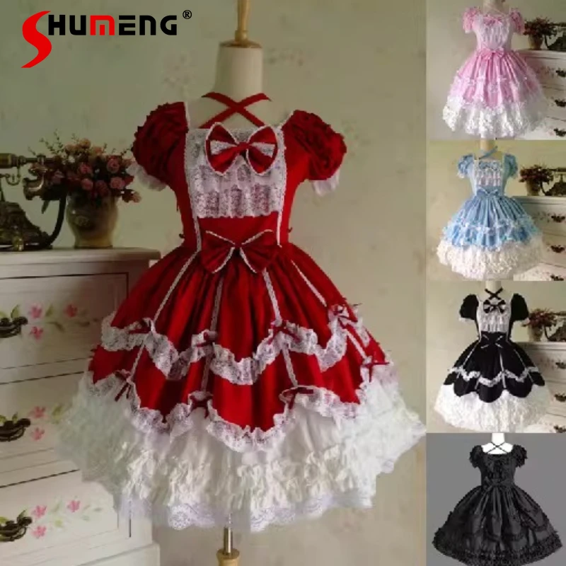 

2026 Spring New Lolita Gothic Dress Elegant Sweet Princess Dress Rojita Performance Evening Gown Puffy Cosplay Costume Vestidos