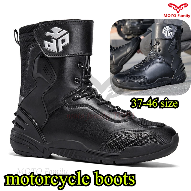 

Motorcycle cycling shoes breathable anti-drop knight equipment locomotive boots 37-46size motorcycle shoes men motorbike