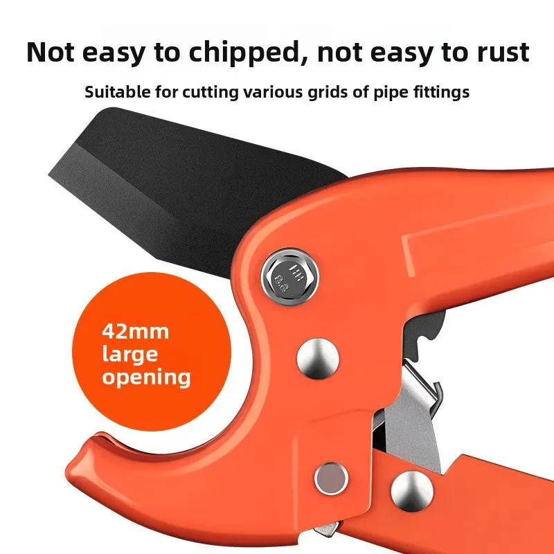 Multifunctional Water Pipe Scissors SK5 Material Ratchet Cutter PVC/PU/PP/PE Hose Cutting Hand Tool for Plumber Homeowners
