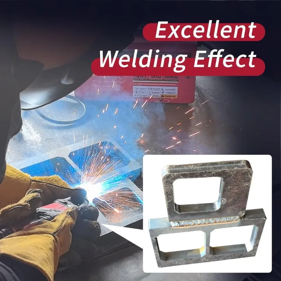 ماكينة لحام MIG 140 أمبير 110 فولت تدفق كور 2 في 1 متعددة المعالجات MIG/MMA ماكينة لحام محمولة مع عاكس IGBT ومصباح LED كبير D #5