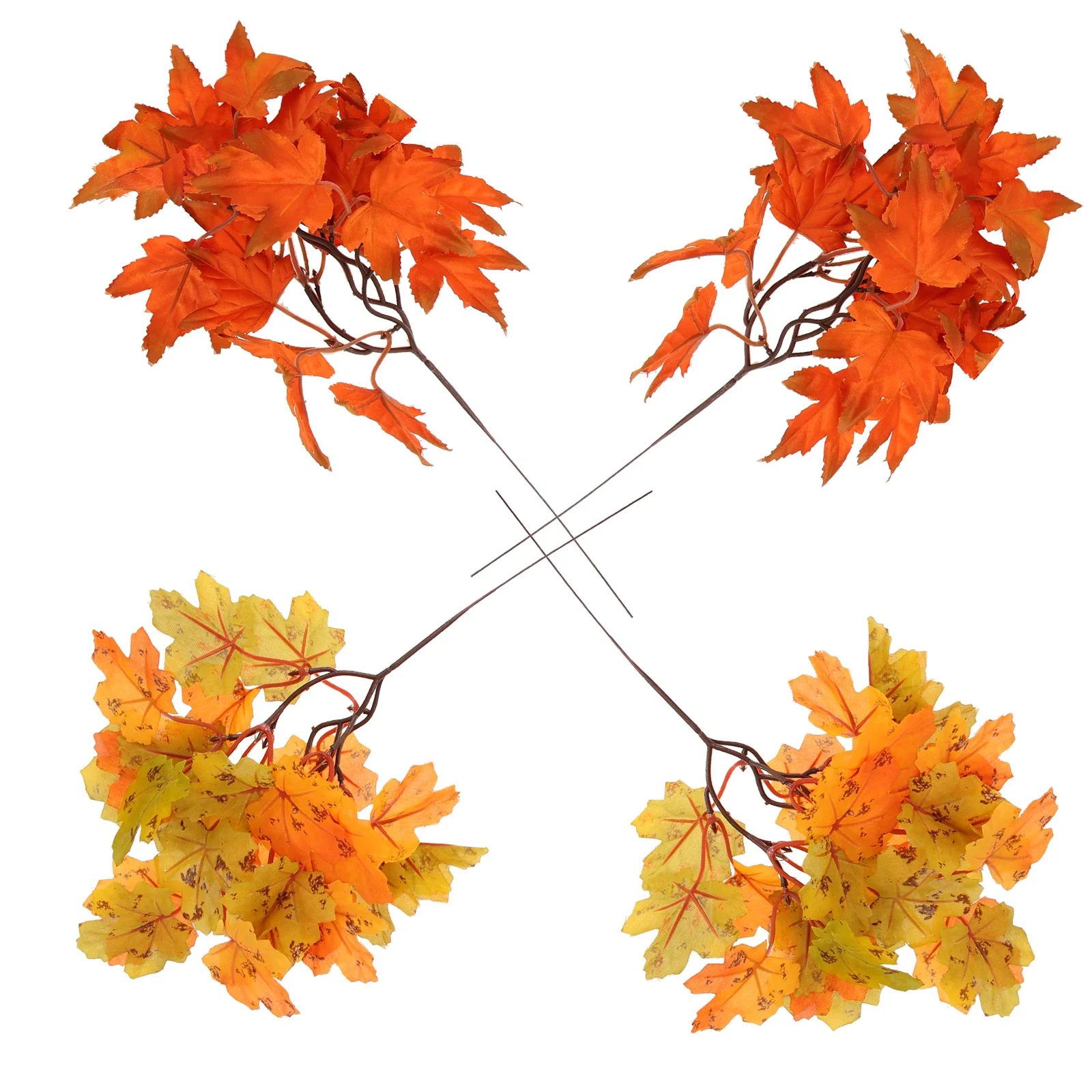 

4Pcs Simulation Maple Leaf Picks Premium Sturdy Materials Fine Design Realistic Thanksgiving Home Decor Vase Filler