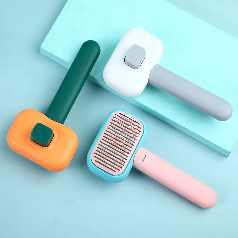 

New Pet Cat Dog Hair Brush Hair Massage Comb Open-Knot Brush Grooming Cleaning Tool Stainless Steel Comb