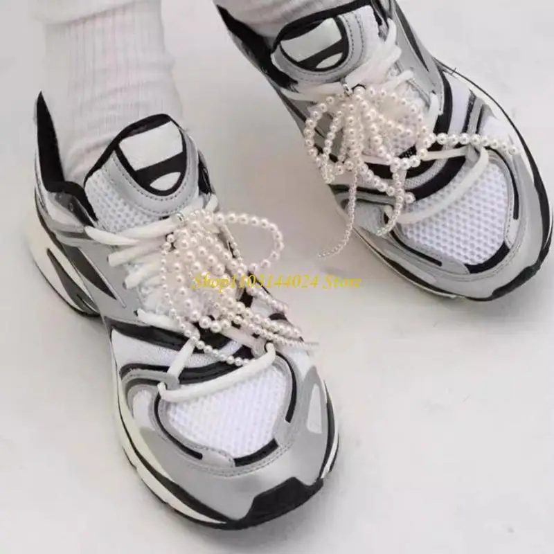 N5ke Bellissimo fascino bowknot con imitazione perla perla con fibbia con fibbia per invalida danno da teatro per catena del