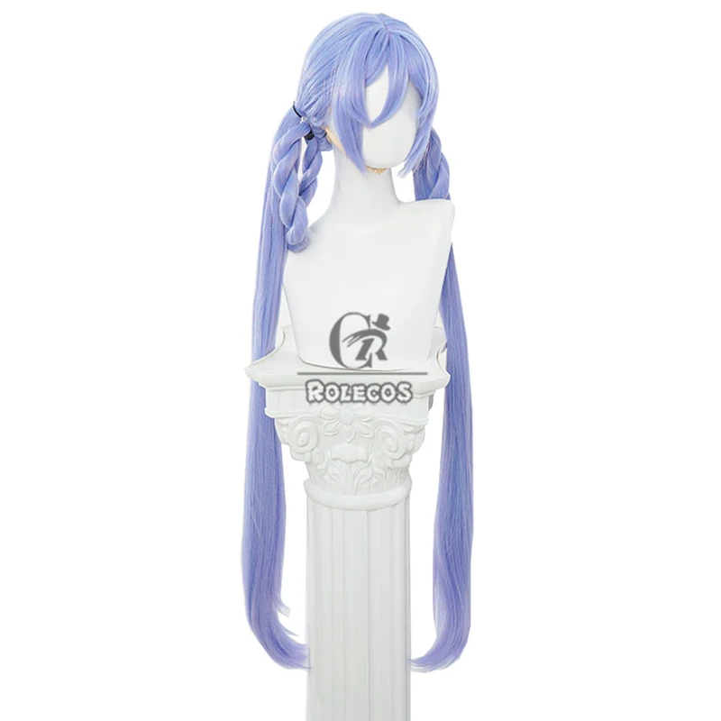 ROLECOS Dubra Cosplay Wigs Game Honkai Star Rail Dubra 108cm Long Straight Light Purple Wig Heat Resistant Synthetic Hair