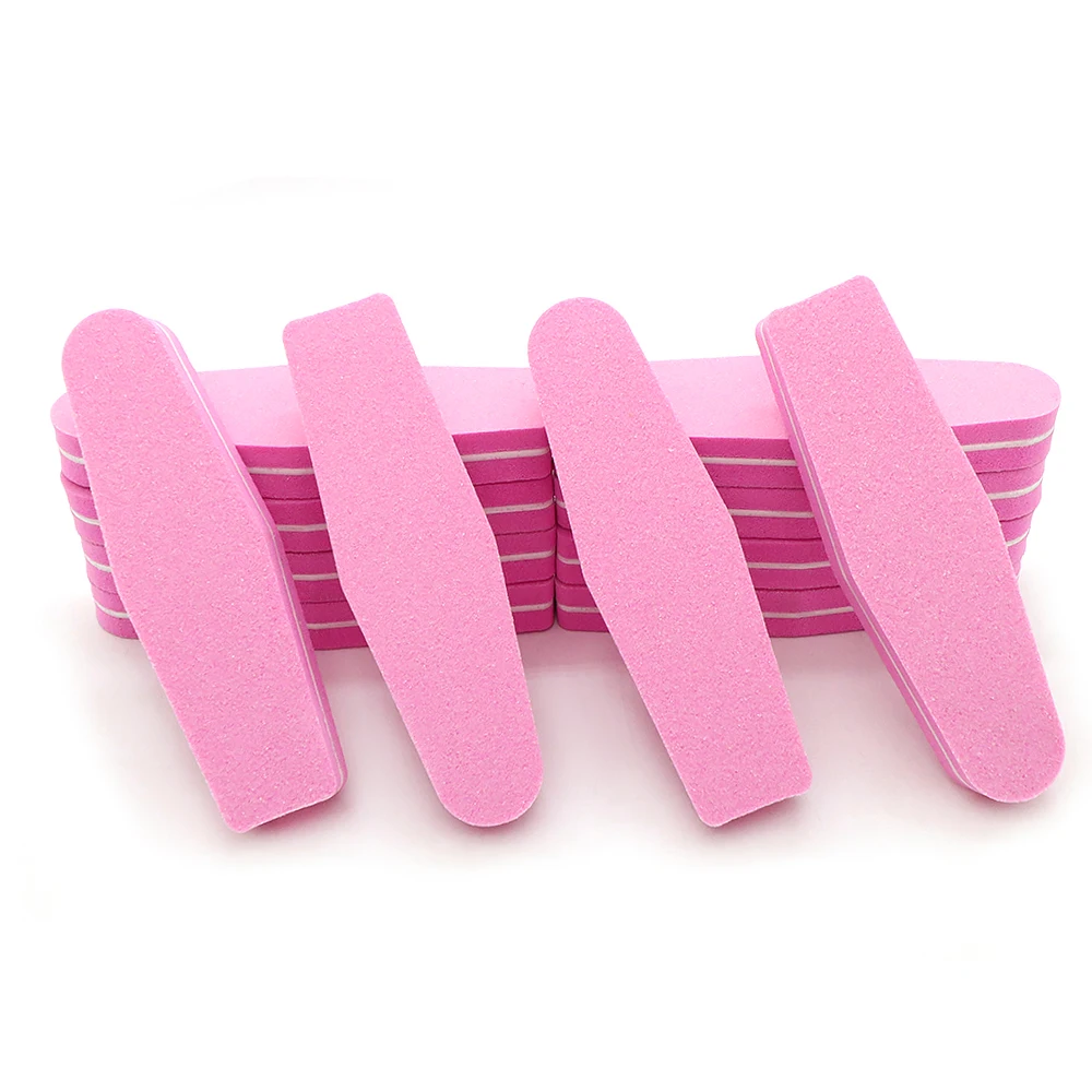 10/20/40Pcs Double Sided Nail Files Buffer Blocks 100/180 Grit Portable Washable Sanding Buff File Diamond Design Manicure Tools