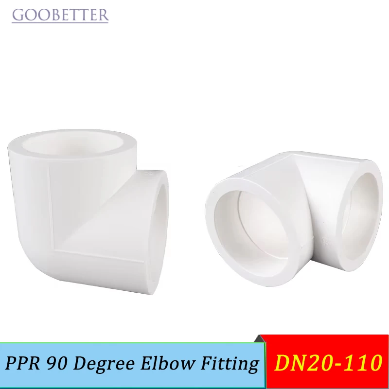 

PPR 90 Degree Elbow Fitting for Water Pipe, Heat Fusion Joint, DN20-110, High Temp/Pressure Resistance, Plumbing/Heating System