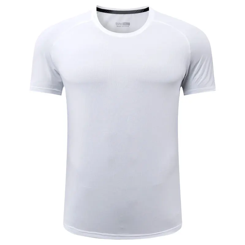 Gym Patchwork Shirts Breathable Workout Running Quick Dry Sport Short Sleeve Training Moisture Wicking Mesh Round Neck Tee