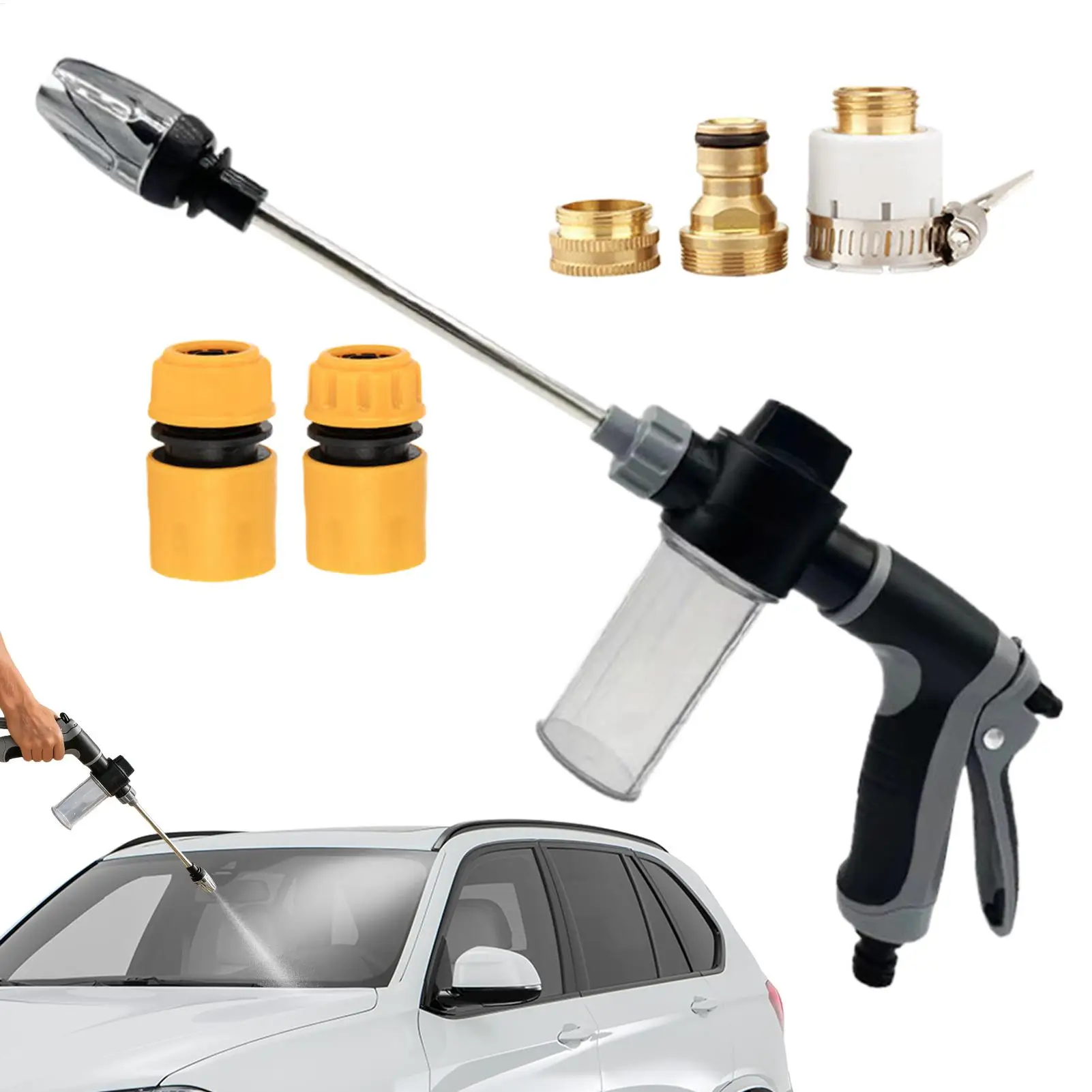 Electric Pressure Washer Portable Car Detailing Gun Adjustable Nozzle High Pressure Sprayer for Home Window Garden Yard Patio