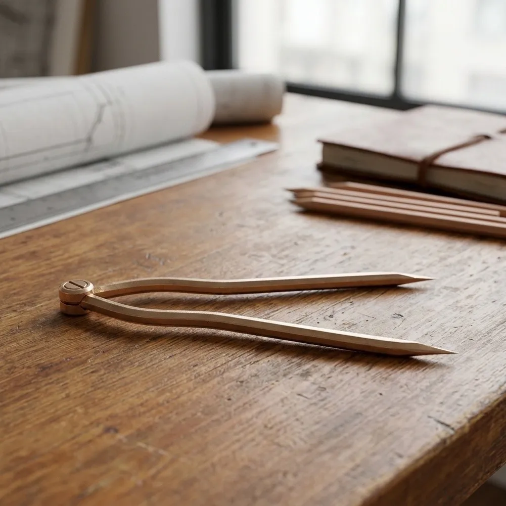 1pc Brass Divider 180mm Adjustable For Chart Drawing Navigation Wood Leather Metal Working Hand Tool Set