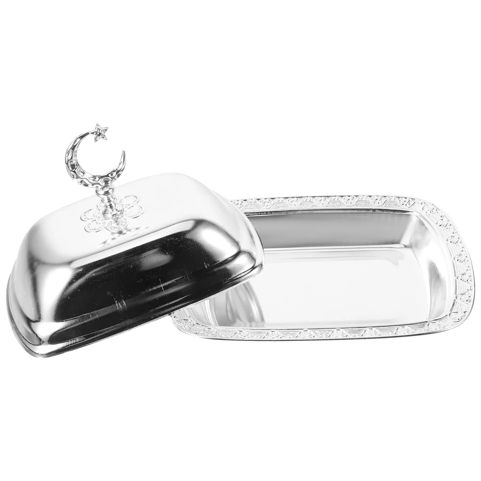 

1 set 1 Set Cake Tray With Lid Clear Snack Serving Tray For Wedding Party Dessert Display Stand Bakery Storage Plate Food Cover