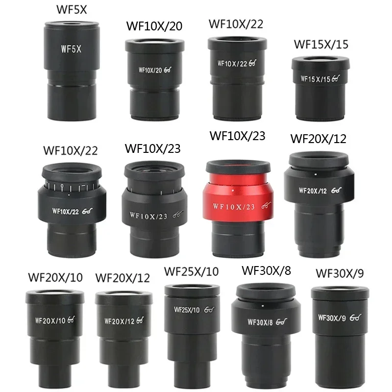 WF5X 10X 15X 20X 25X 30X Wide Field Eyepieces Dia 30mm Mount Microscope Accessorie For Binocular Trinocular Stereo Microscope