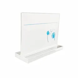 Plastic Acrylic Sign Display Paper Card Signage Label Advertising Holders T Stands Plug-in Type Desktop 10pcs