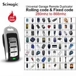 Self-copy Multi Frequency 280 to 868 MHz 4 in 1 Garage Gate Remote Control Duplicator Keychain Barrier Fixed Rolling Code Clone