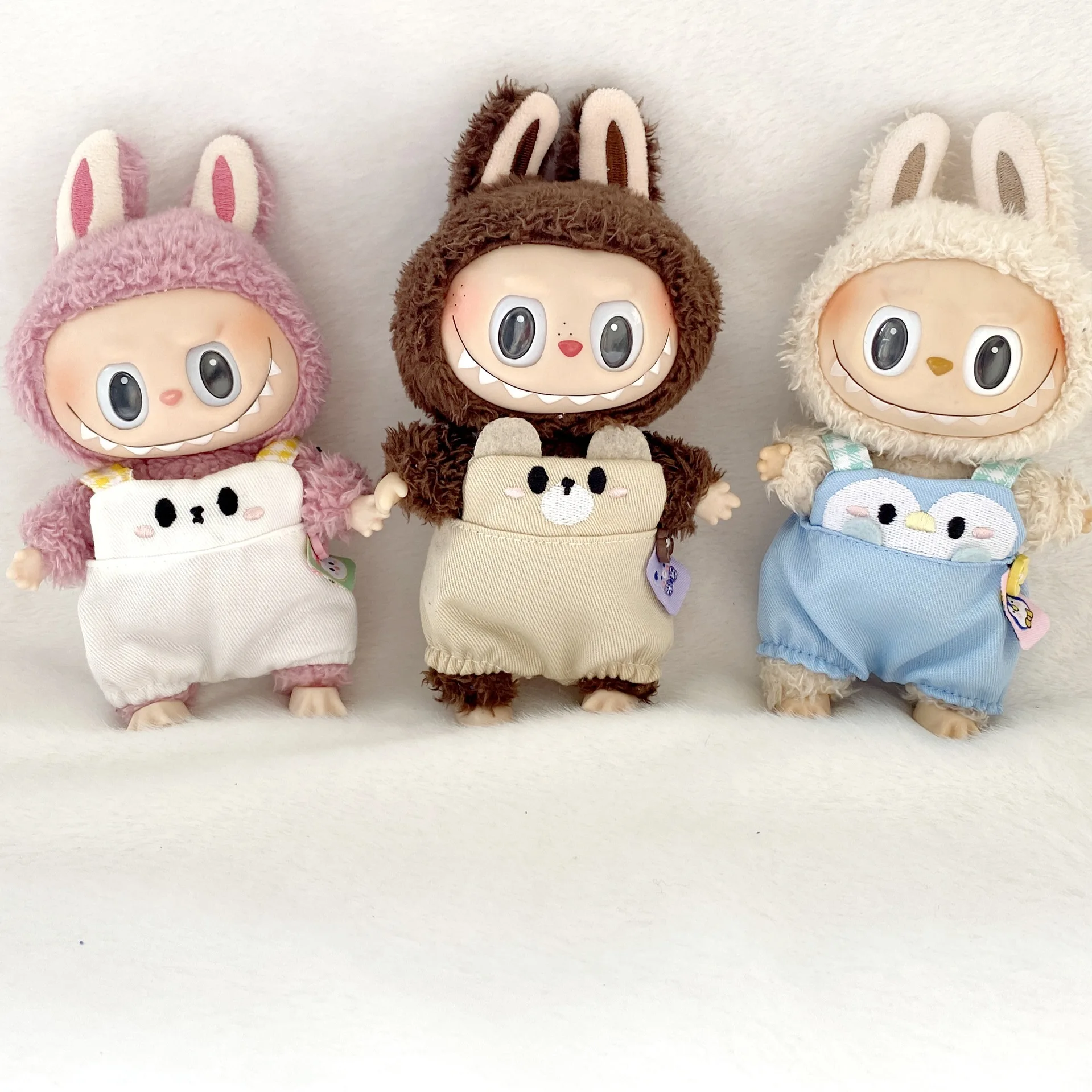 

Only Clothes for 17cm labubu Mini Plush Doll'S Clothes Outfit Accessories For Korea Kpop Exo Labubu Idol V1 V2 Strap skirt set