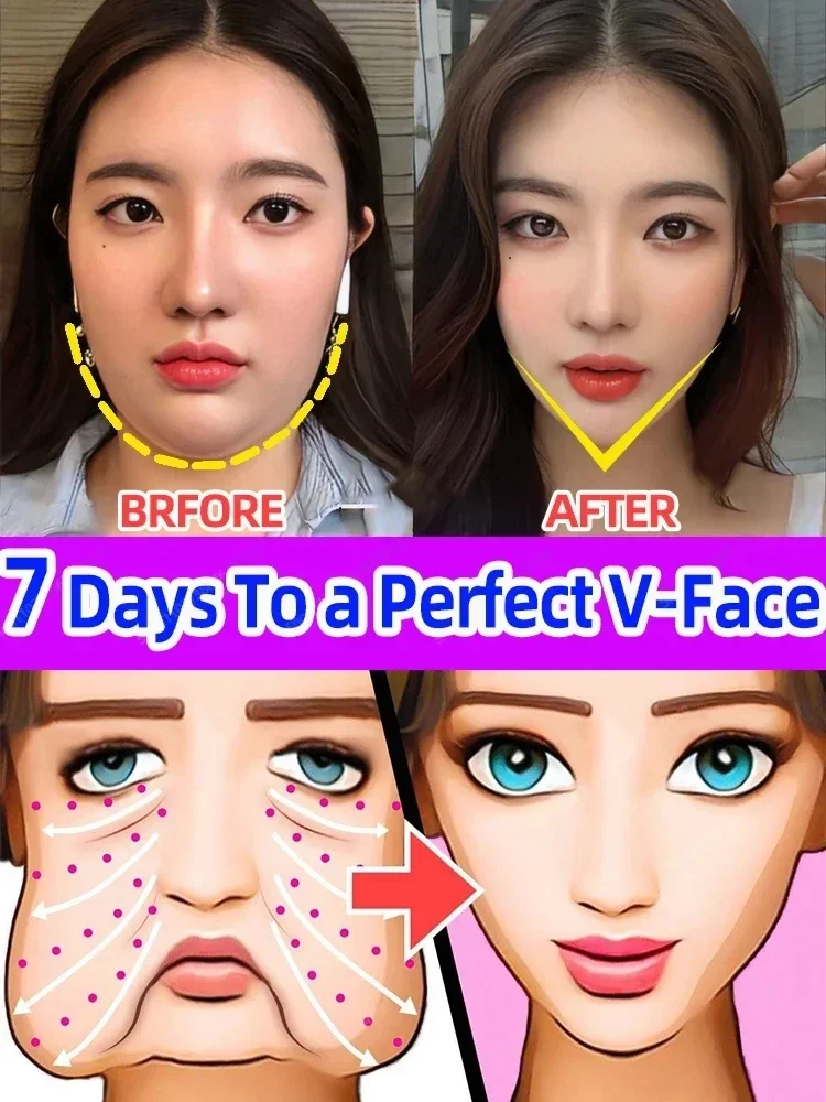 

V-shaped firming and lifting creates a more charming facial line