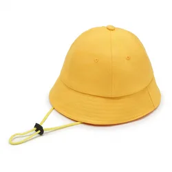 Kindergarten Children's Hat Cotton Bean Sprouts Fisherman's Hat Sun Block Sun Hat Primary School Children's Small Yellow Hat