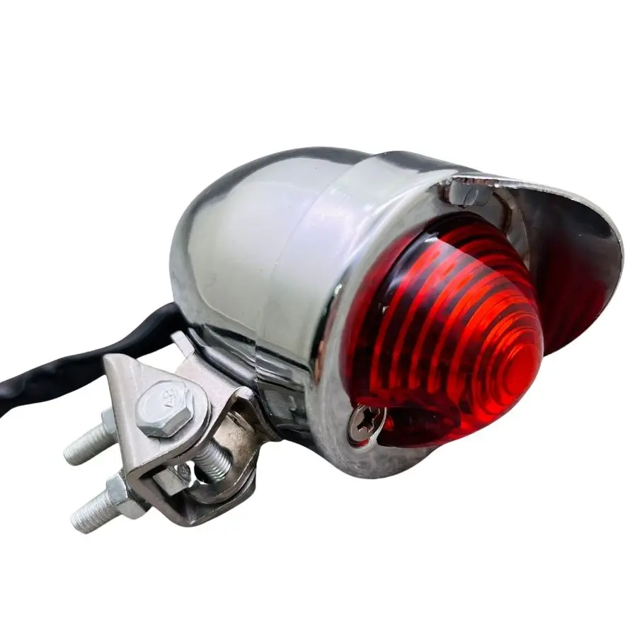 Universal Aluminum Retro Motorcycle Modified Tail Rear Lamp Scooter Visor Stop Warning Light For Vespa Benelli Honda Suzuki