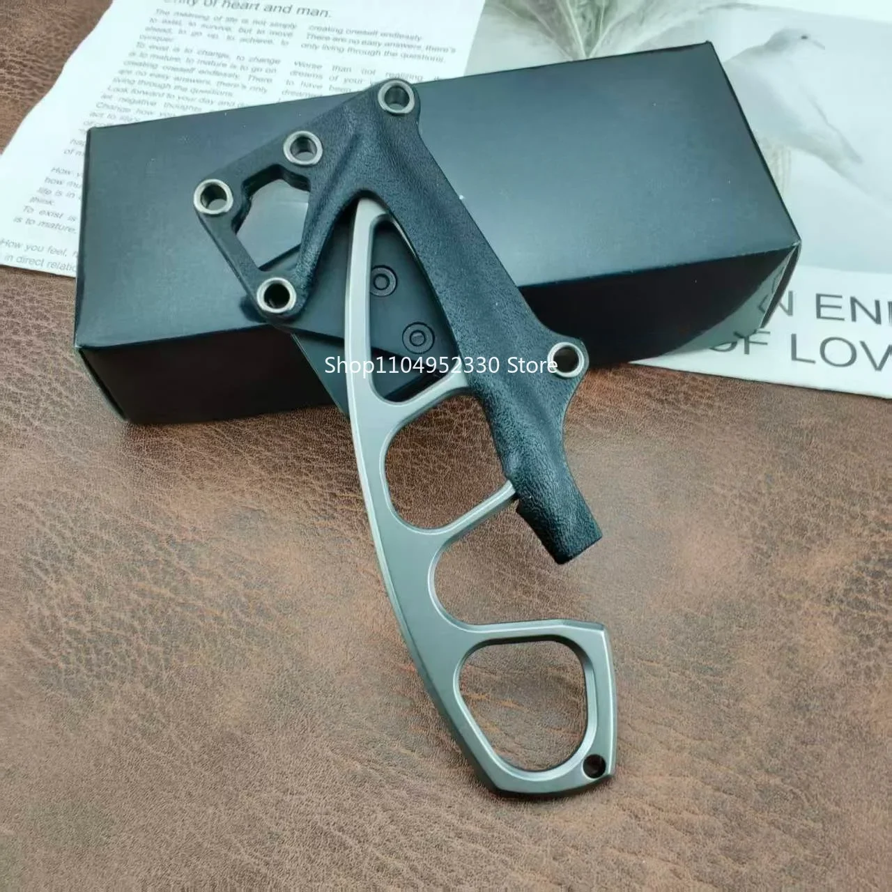 Vollstahl 440C Mini-Taschenmesser für Outdoor, Dschungel-Notfälle, Camping, Feststehende Klinge, Rucksack-Nutzwerkzeug, Paketöffner-Messer – Detail 5
