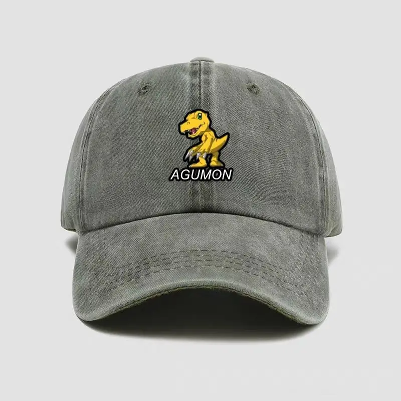 Agumon Hat Gorra de béisbol Gorra de pico de pato unisex de moda Sombrero para el sol de dibujos animados al aire libre