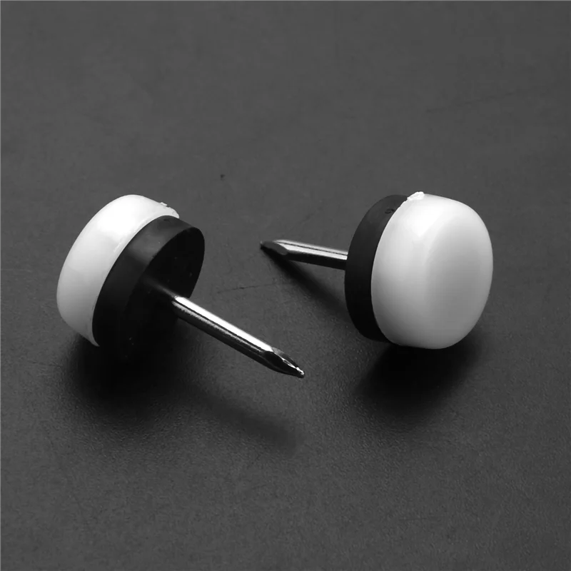 

ABUP-160Pcs Thickened Furniture Glide,Nail-On Nylon Slider Pad Floor Protector(18Mm Or 0.7Inch,White)