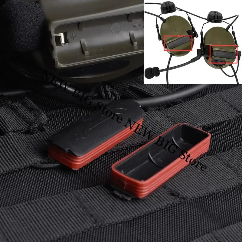 

1 Pair Battery Cover for Comtac C2 C3 COMTAC-III series tactical earphones battery compartment waterproof rubber cover