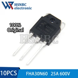10PCS FHA30N60 30N60 FHA30N60W TO-3P 25A 600V N-channel Power MOSFET Transistor 100% New Original