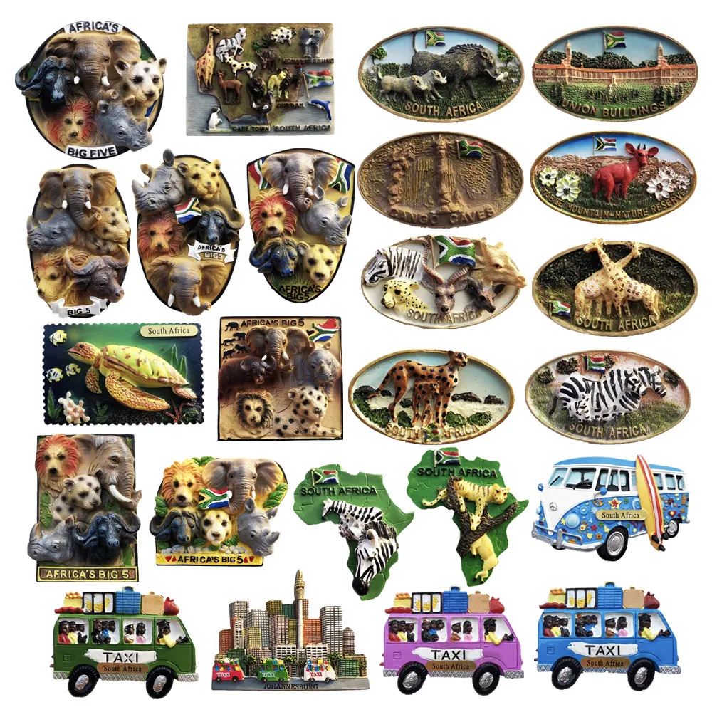 

South Africa Tourist Souvenir Magnetic Sticker Fridge Magnetic Refrigerator Decoration Articles Handicraft Gifts