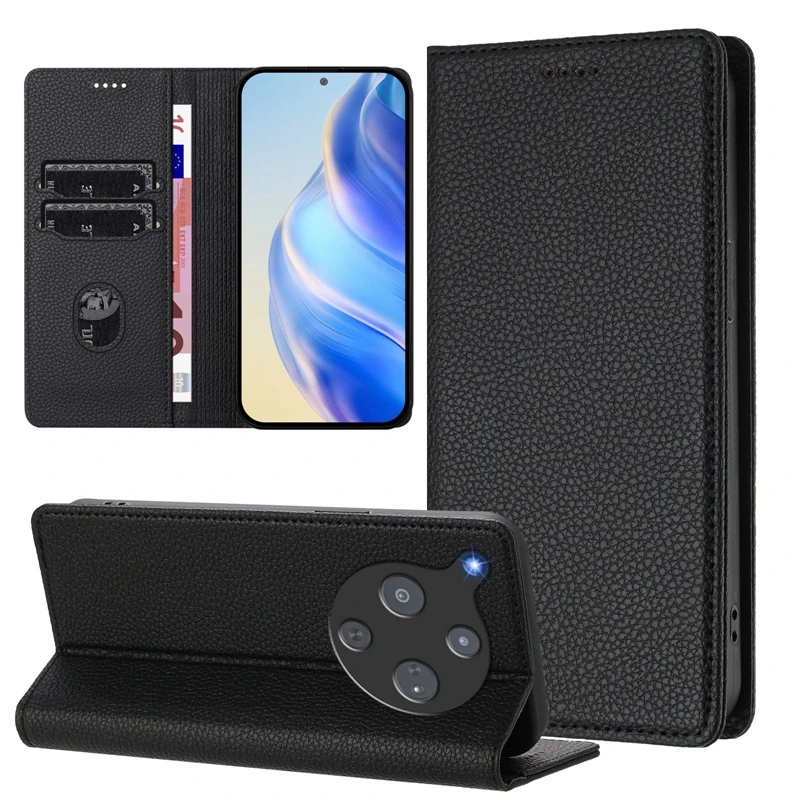 

Чехол-книжка из кожи с магнитной застежкой для ZTE Optus X Pro 2 5G / Nubia P9 Pro 5G, с функцией подставки