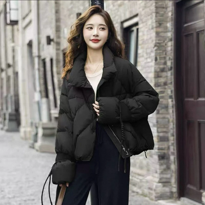 

Новый стиль, повседневные модные универсальные теплые хлебные пальто 2026, зимняя высококачественная красивая пуховая куртка с хлопковой подкладкой для женщин