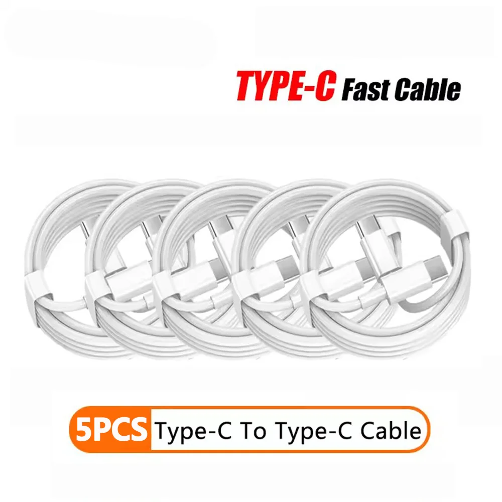 5-10 Stück Typ-C zu Typ-C PD Schnellladekabel für Phone 15 16 Huawei Xiaomi Samsung Typ-C Geflochtenes Kabel Zubehör Datenkabel