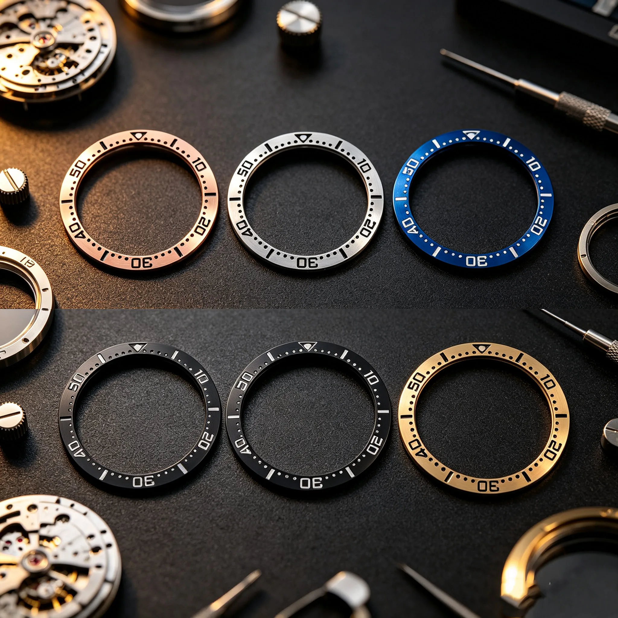 Stainless steel bezel insert 38mm diving watch bezel ring Replacement part fit with SKX007, SKX009 NH35, NH36 movements.