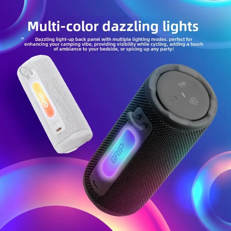 Enceinte sans fil JBL Grip, IPX5, résistante à la sueur, longue durée de vie de la batterie, basses puissantes, taille compacte, pour la salle de sport, la randonnée et les activités de plein air