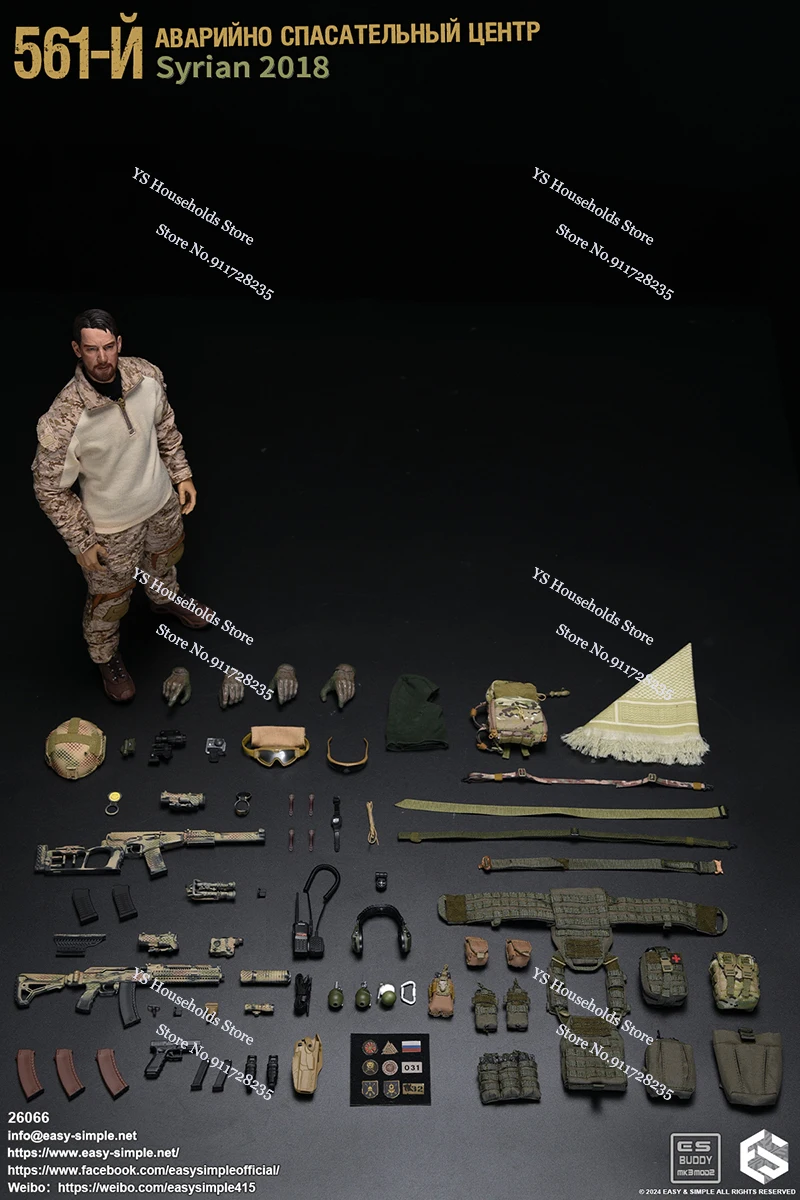 EASY&SIMPLE ES 26066 1/6 Camfoulage Cloth Russian Man Soldier Syrian 2018 Historical Military 12" Full Set Action Figure Collect